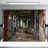 Aperturee - Aperturee Abandoned Graffiti Ruins Wall Architecture Backdrop